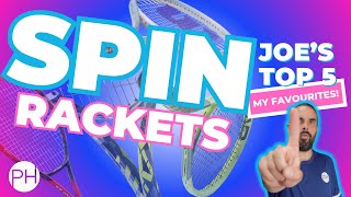 REVIEW: TOP 5 TENNIS RACKETS FOR SPIN 2024 | Tennis Coach | Racquet Review