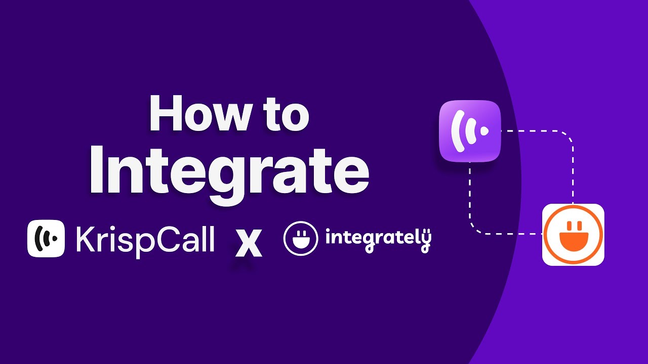 How to Integrate KrispCall with Integrately - YouTube