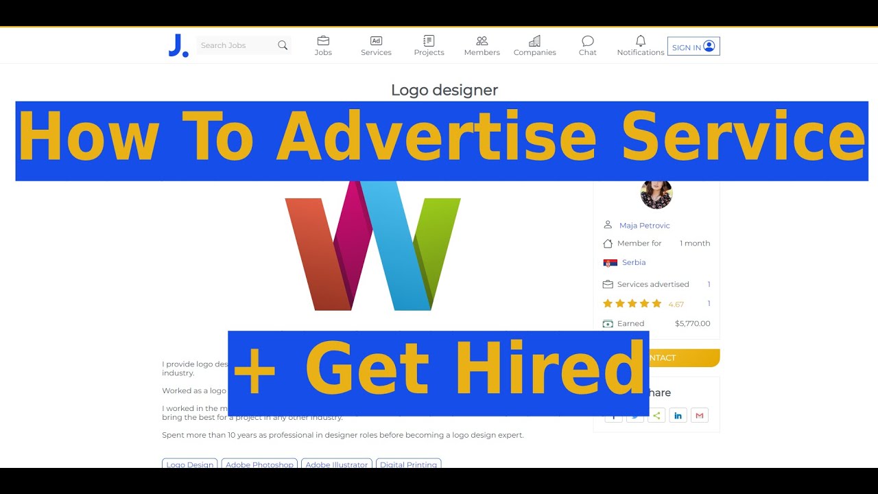 How to advertise freelance service and get hired