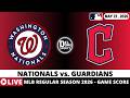 WASHINGTON NATIONALS VS CLEVELAND GUARDIANS ⚾️ MLB Game Score Radio Play-by-Play