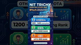 NIT Trichy JEE Mains 2026 Expected CSE Cutoff for For BTech Admission 2026 with Other State Quota