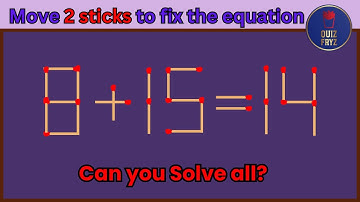 Can You Solve these Equations? - The ultimate Matchstick Puzzle Challenge! #maths #quiz #IQtest