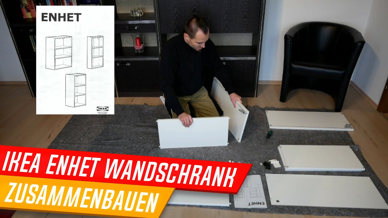Ikea Enhet Wandschrank zusammenbauen, Ikea Hängeschrank, Montage-Anleitung  504.404.12 - YouTube