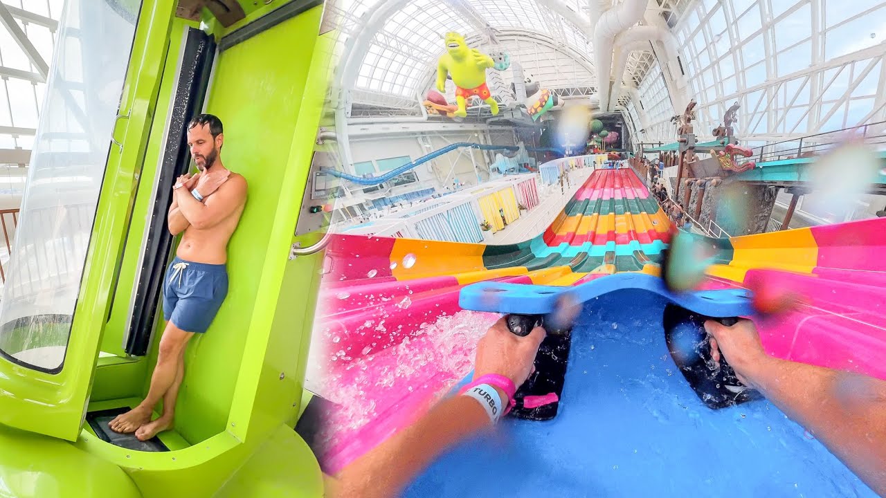 Riding EVERY BIG WATER SLIDE at DreamWorks Waterpark 2025 - American Dream Mall