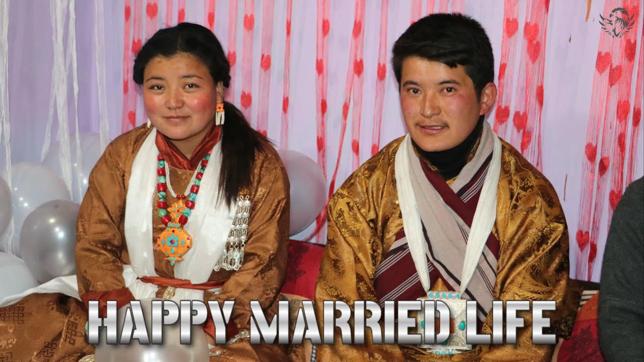 Ladakhi Wedding [STANZIN DORJEY AND TASHI YANGDOL] |BAKSTON|.  LEH LADAKH. THARUK VILLAGE. [DURBUK]