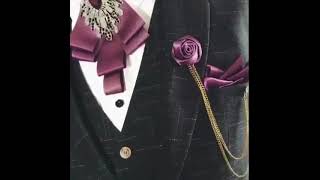 Мужской галстук бабочка носовой платок из металлической цепочки брошь в форме цветка карманный