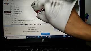 Brazillian Shark puppet se previne contra o Covid-19