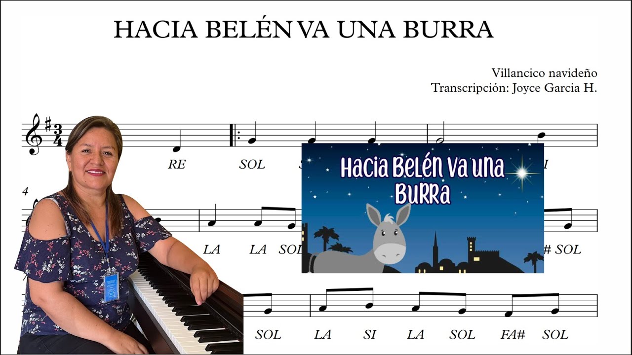 🎄⭐ Hacia Belén va una burra - Partitura - YouTube