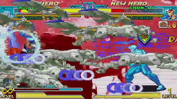 Marvel vs. Capcom - Gold War Machine, Strider Hiryu vs. Chun-Li, Wolverine