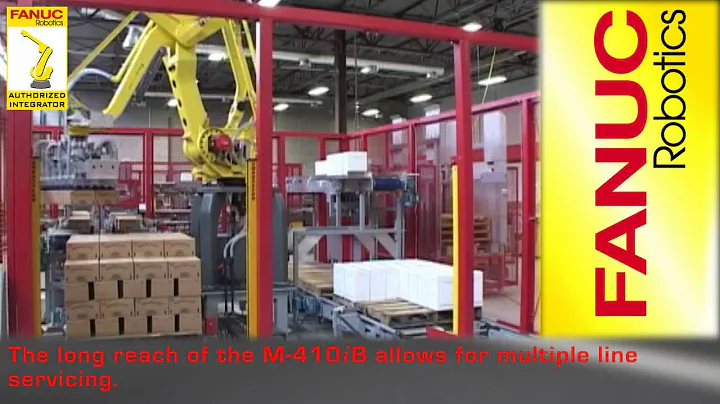 FANUC M-410iB High Speed Robotic Palletizing - Courtesy of Flexicell