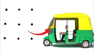Auto Rickshaw R& Drawing a From 9Dots डॉट्स से आसानीसे बनाना सिंखे | Dots | Drawing Trick