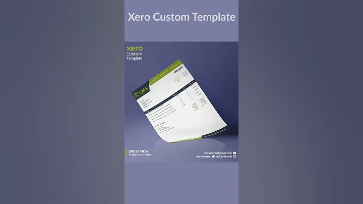 Custom Branded Invoice Template For Xero #XeroCustomTemplate #XeroInvoice