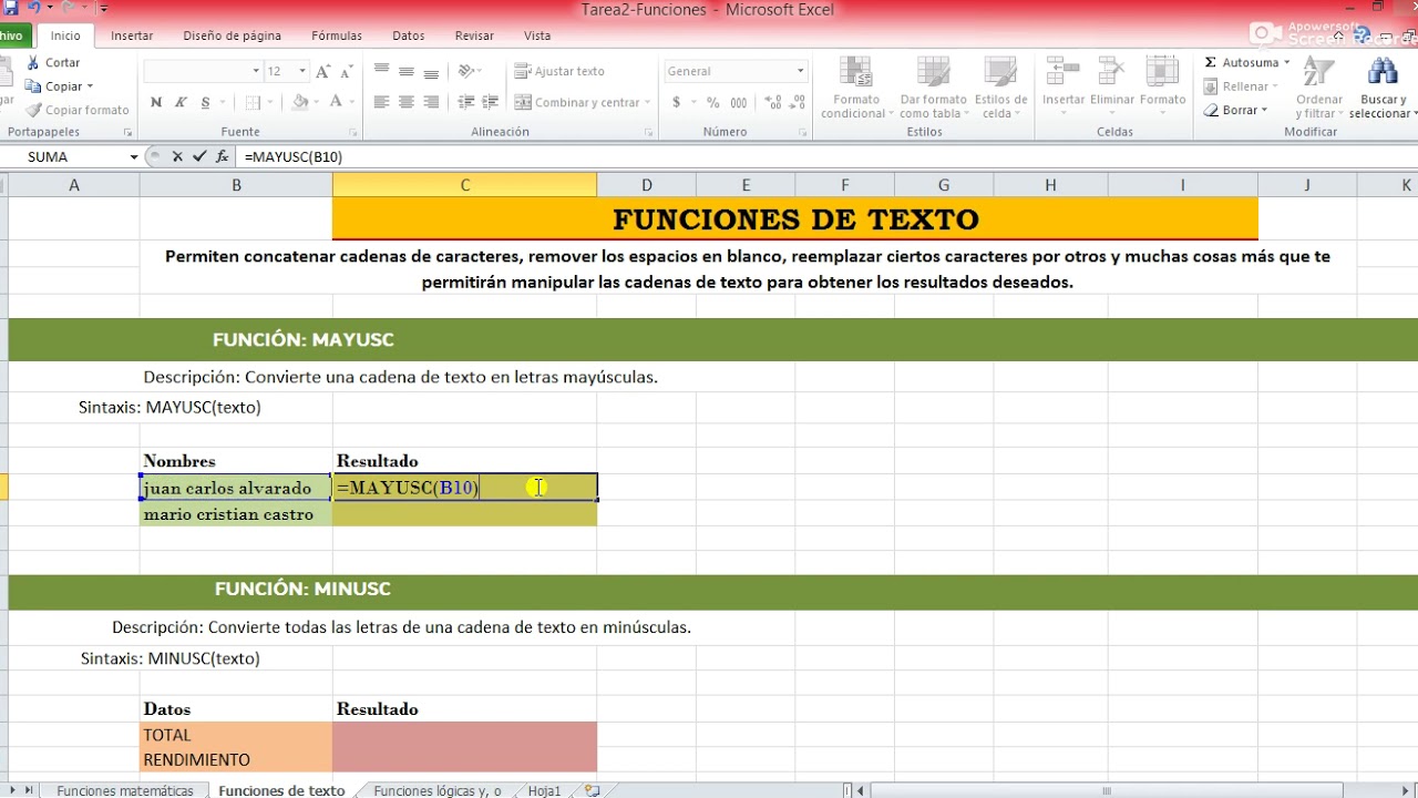 Funciones De Texto Tutorial De Funciones En Excel Porn Sex Picture