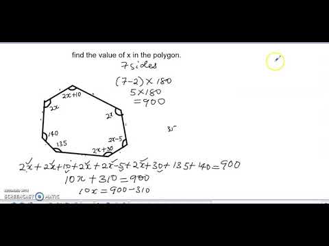 How To Work Out Exterior Angles Of A Irregular Polygon?