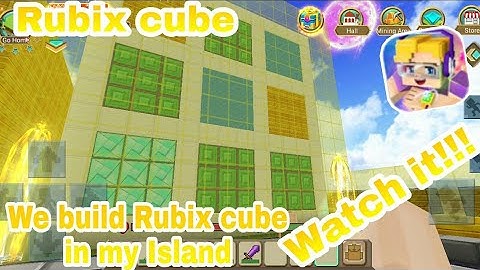 Creating rubix cube in my island skyblock blockman go