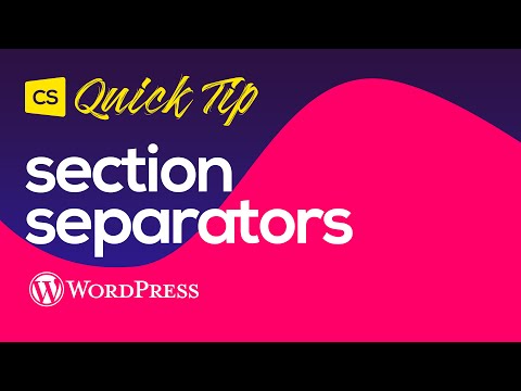 How to Create Section Separators in WordPress with Cornerstone