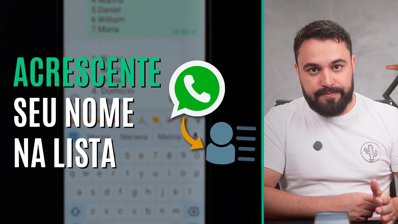 COMO COLOCAR O NOME NUMA LISTA DE WHATSAPP