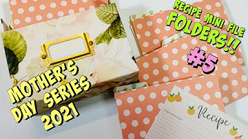 DIY MINI FILE FOLDERS and RECIPE BOX - NO PUNCHBOARD NEEDED!! easy peasy paper crafting