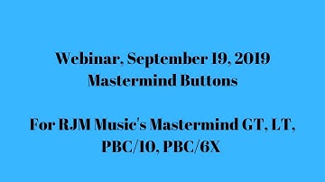 RJM Music Mastermind Series webinar - Button Pages Sept 19 2019