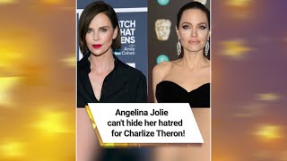 Angelina Jolie can't hide her hatred for Charlize Theron! 😱 #shorts