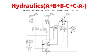 Hydraulics(A+B+B-C+C-A-) Cascade Method(3 Cylinder) in Festo FluidSIM-H by Dr Vivek Yakkundi