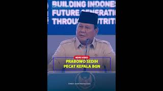 Prabowo Ngaku Sedih Pecat Dadan Hindayana  Terpaksa Ganti Orang Yang Saya Percaya