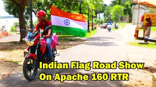 Road Show Indian Flag On Bike TVS Apache 160 RTR