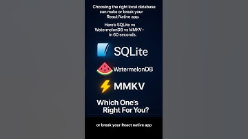SQLite vs WatermelonDB vs MMKV – Which One to Use? #reactnative #mobileappdevelopment #ytshorts