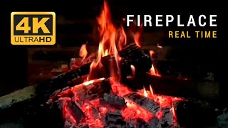 Night Fire in the Dark Background Video - 3 Hours Burning Sound & Black Screen for Sleep