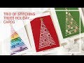 Simon Says Stamp | Trio of Stitching Trees Christmas Cards