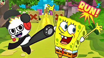 SpongiBob Squarepants run from Combo Panda in Tag with Ryan (Android,iOS)