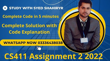 Cs411 assignment 2 solution 2022 Spring | CS411 assignment 2 100% Correct