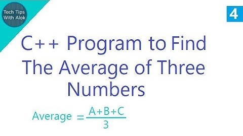 C++ Program to Find The Average of Three Numbers