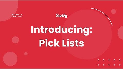 Introducing: Pick Lists