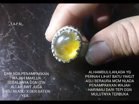 khasiat dari batu akik yakult kuning||gem stone. 