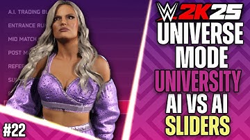 THE BEST AI VS AI SLIDERS FOR WWE 2K25 UNIVERSE MODE!