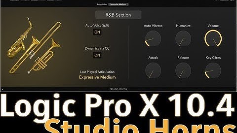 Logic Pro X 10.4 Studio Horns Lesson