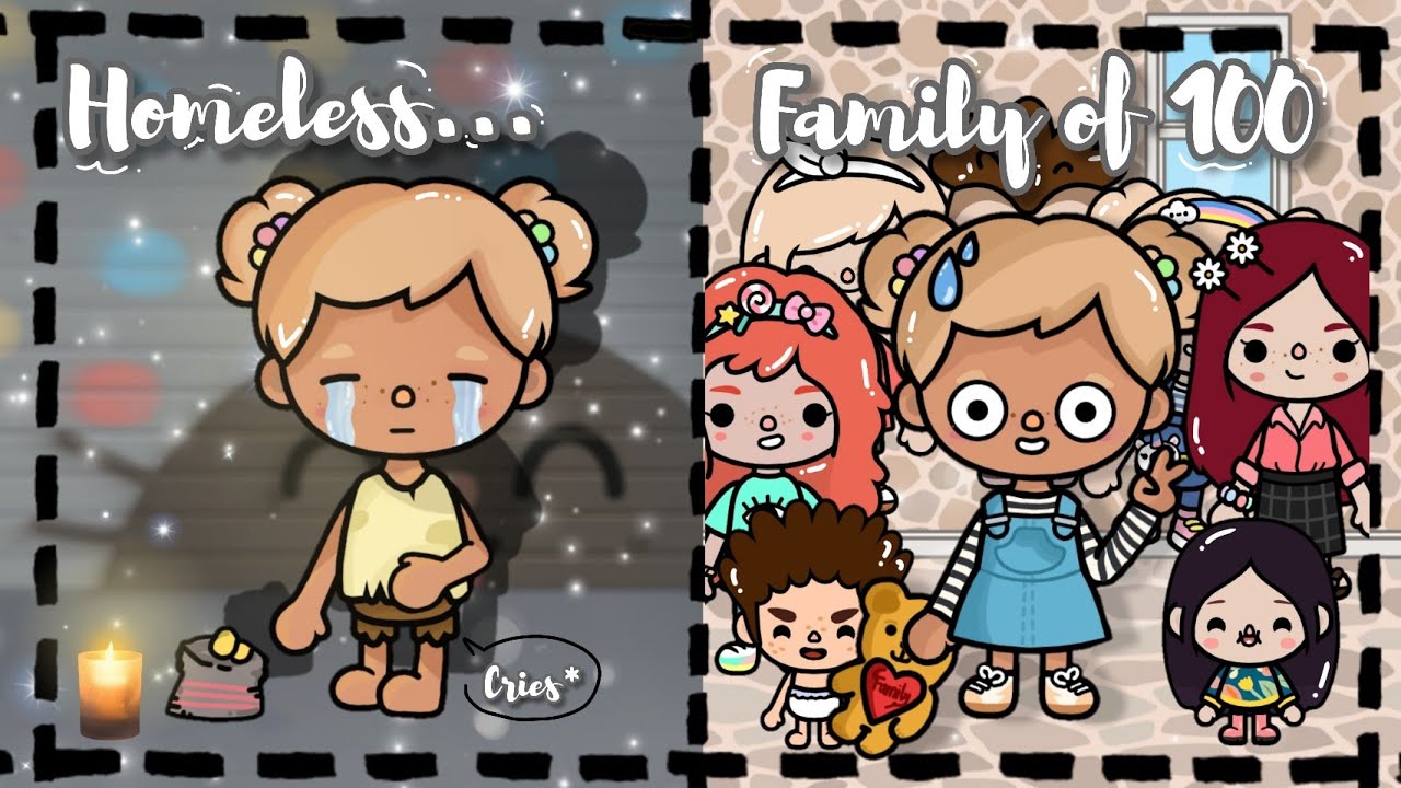 ✨Homeless Girl Gets Adopted In A Family Of 100?...✨||a toca life sad story~IT'sPia💕