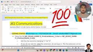 New Perspectives Excel 365 | Module 6: End of Module Project 2  #JKSCommunications #excelmodue8