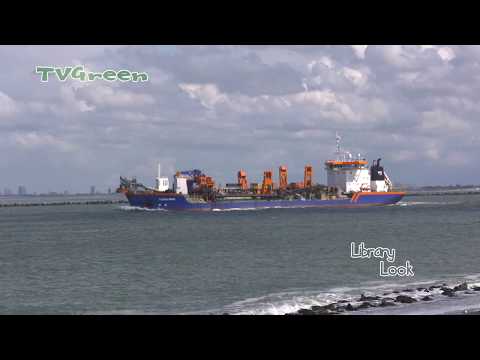Tweede Maasvlakte aanleg Offshore haven - Zandsuppletie Hopper Dredger 'Rotterdam'
