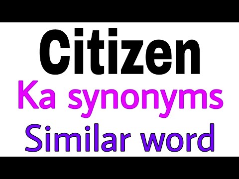 Synonyms of Citizen | Citizen ka synonyms | similar word of Citizen |  synonym of Citizen - YouTube