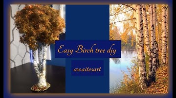 Easy how to make a miniature birch tree tutorial. For Diorama, fairy garden, railroad, or décor.