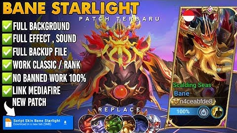 NEW! Script Skin Bane Starlight No Password | Full Effect Voice - Patch Terbaru 