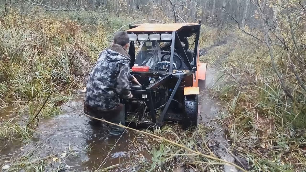 Самодельный багги на основе Opel Vectra A, лебёдка из стартера и ...