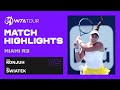 Ana Konjuh vs. Iga Swiatek | 2021 Miami Open Round 3 | WTA Match Highlights