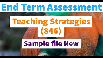 Sample file Teaching Strategies (846)   | AIOU INFO