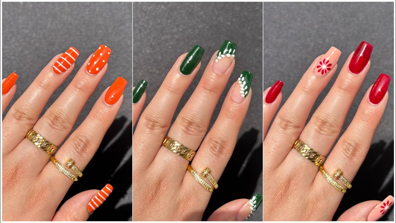 3 Minimal and Easy DIY nails ideas for beginners || DIY nails at home
