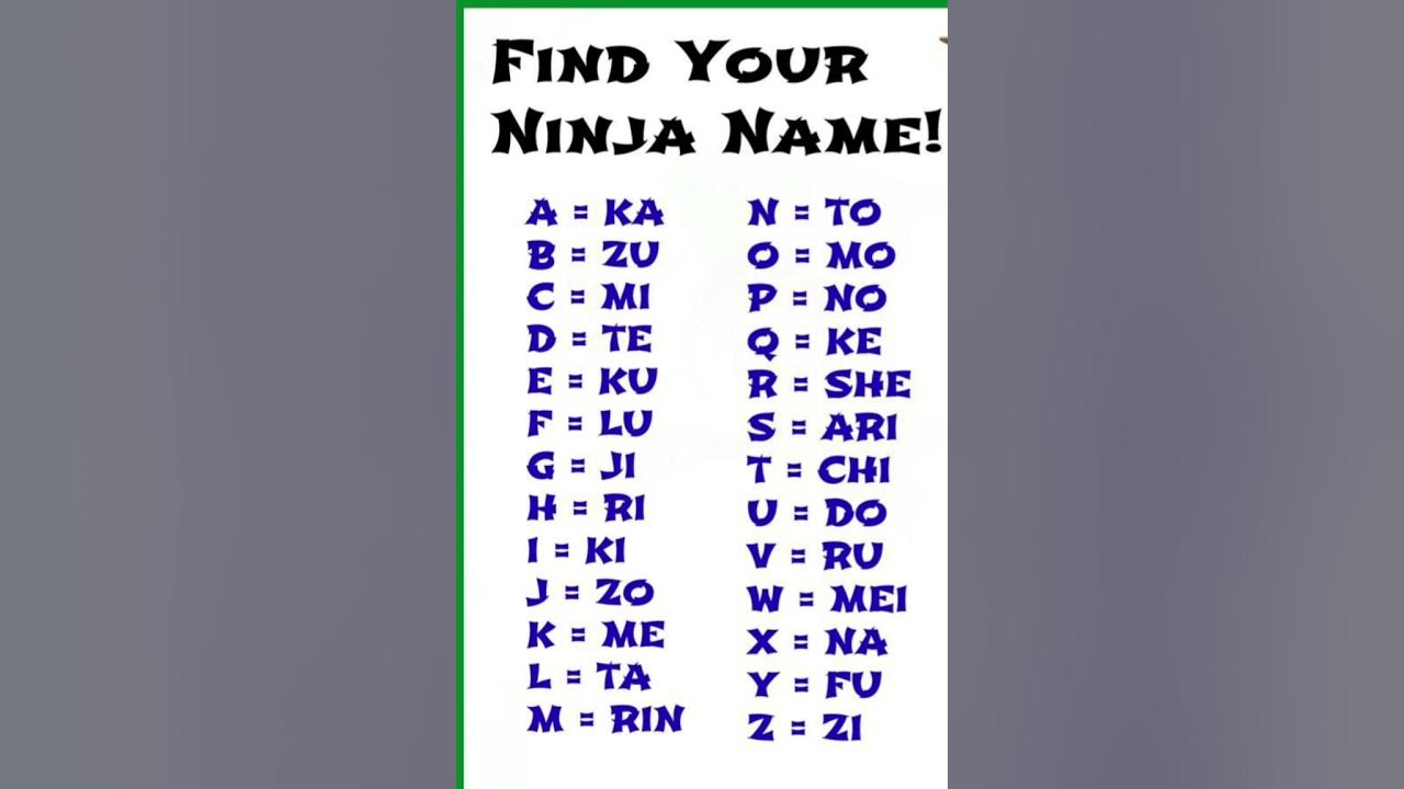 Wie Ist Dein Ninja Name YouTube wie-ist-dein-ninja-name-youtube