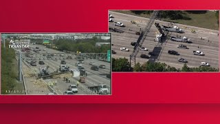 Multi-vehicle crash with lost load causes major traffic issue on Beltway 8 near Northwest Freeway