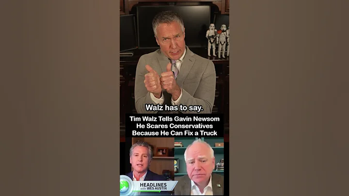 Tim Walz Tells Gavin Newsom He Scares Conservatives Because He Can Fix a Truck #timwalz #gavinnewsom
